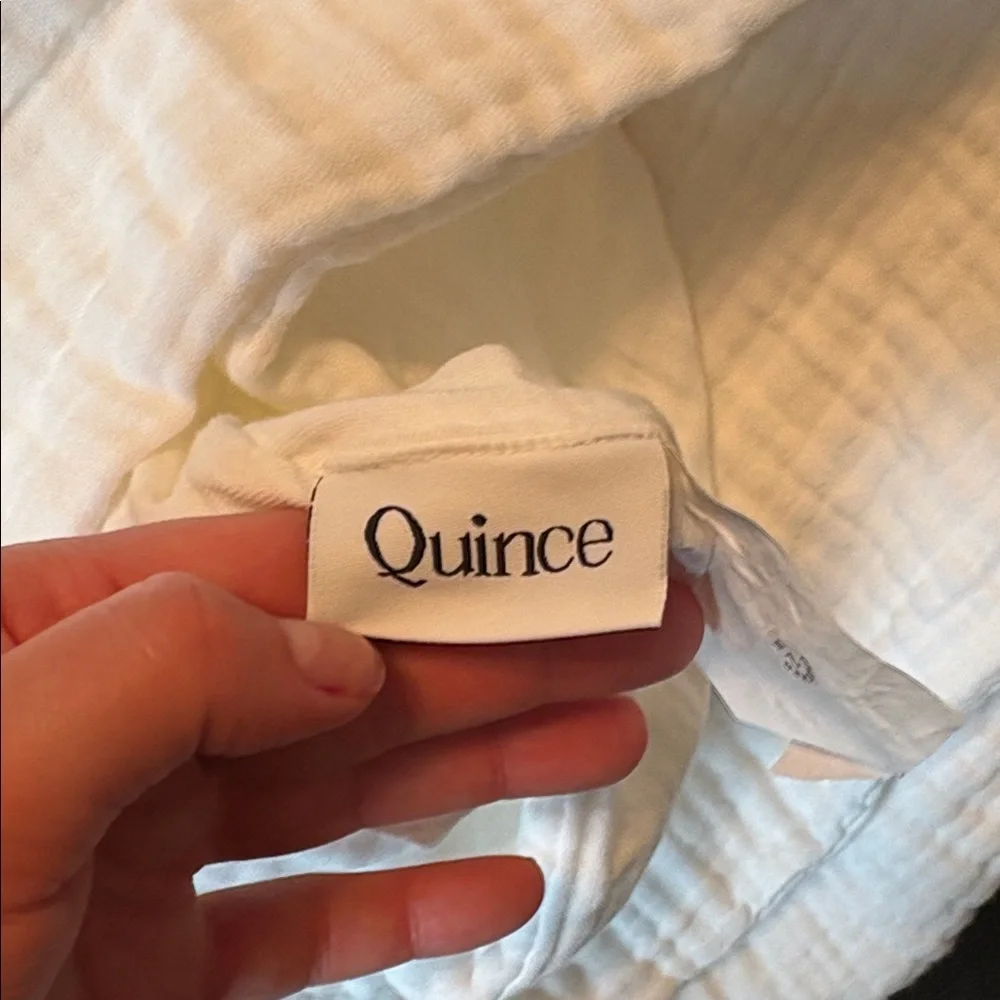 QUINCE Organic Airy Gauze Duvet Cover Twin White